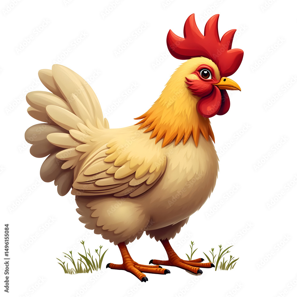 Fototapeta premium rooster isolated on white