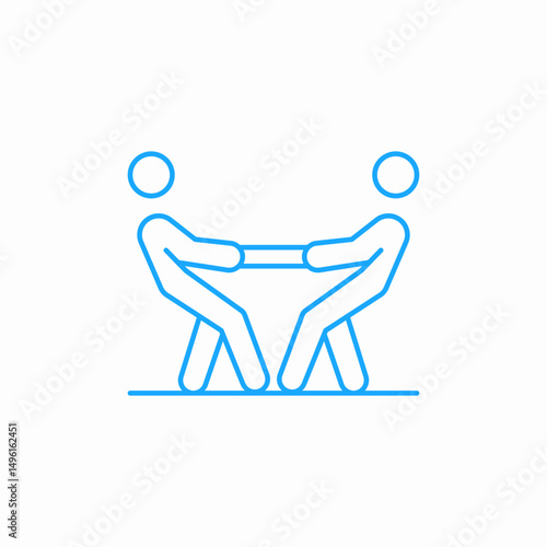 competition tug of war icon sign vector