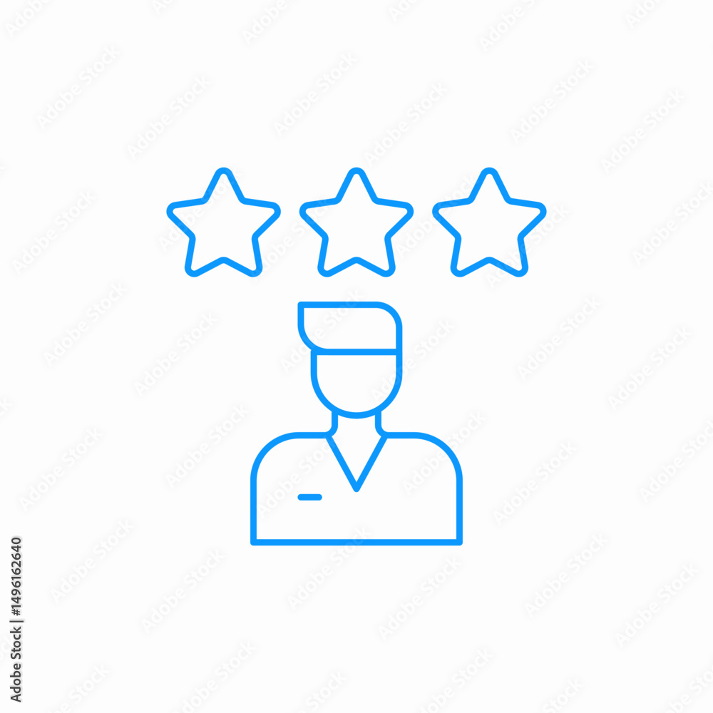 customer three stars icon sign vector customer three stars icon sign vector