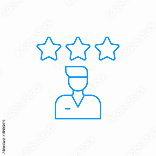 customer three stars icon sign vector