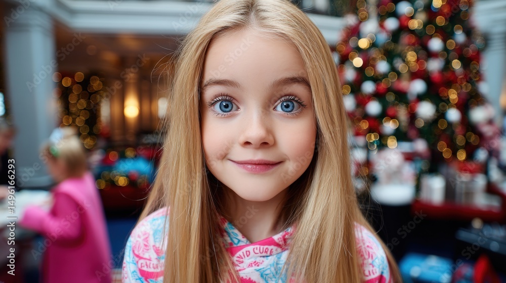 Young girl smiling directly at the camera with natural light on a plain white background. Young girl smiling directly at the camera with natural light on a plain white background.