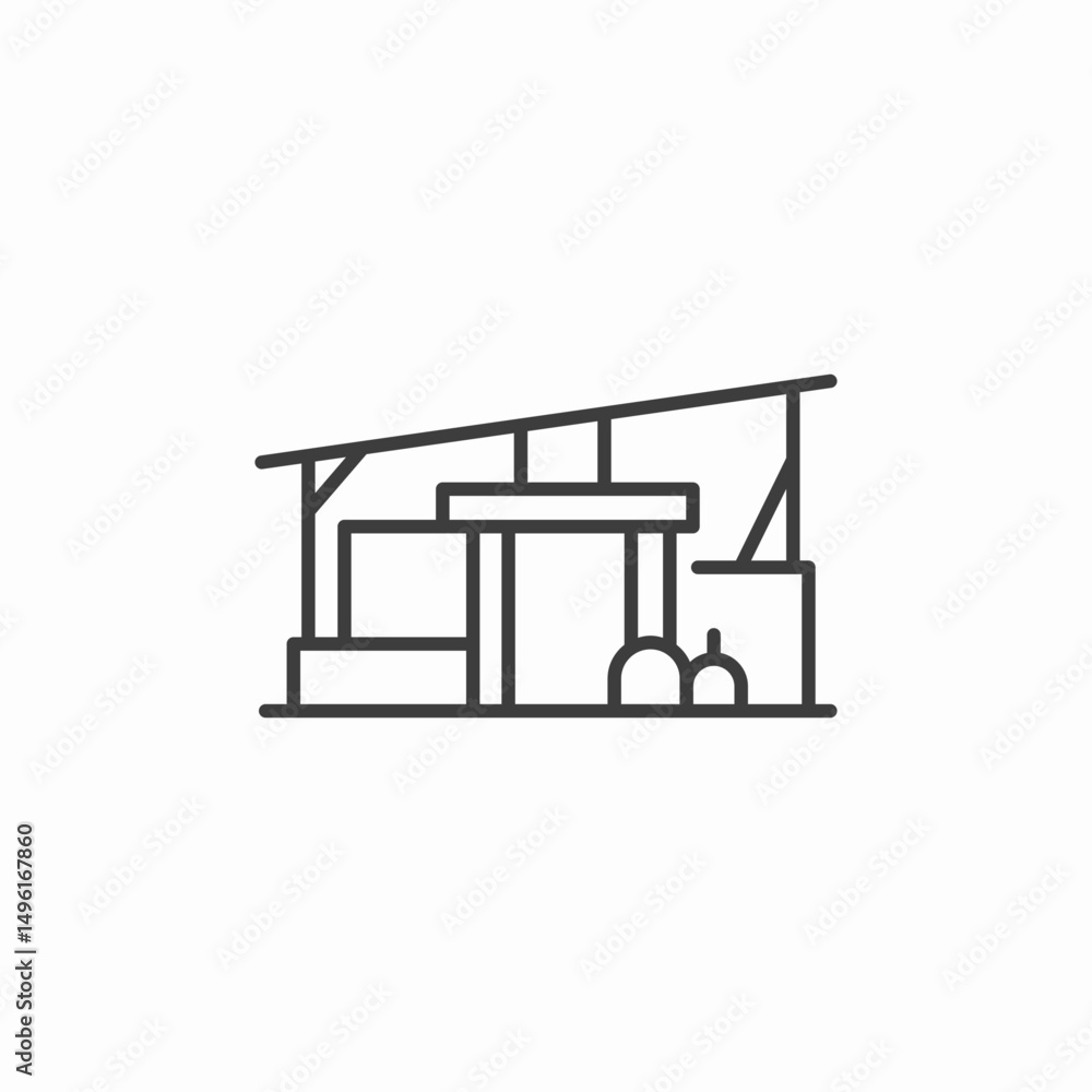 outdoor picnic shelter icon sign vector outdoor picnic shelter icon sign vector