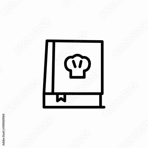recipe book icon sign vector