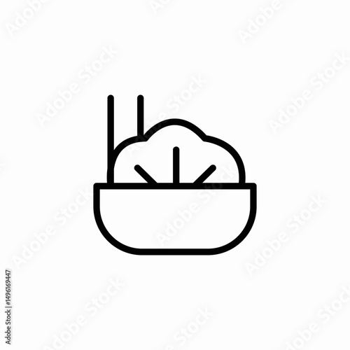 salad bowl icon sign vector