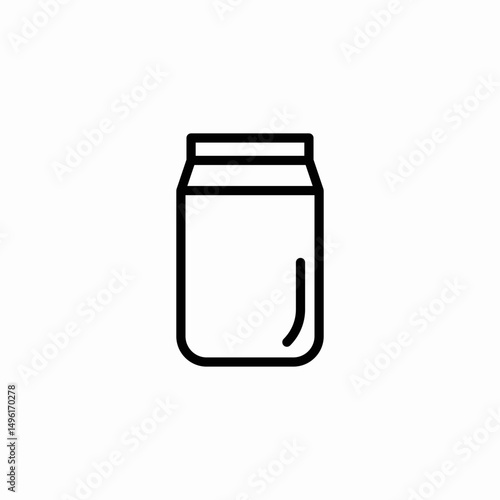 storage jar icon sign vector