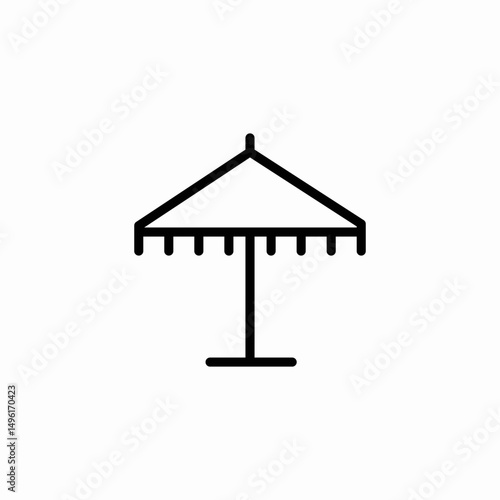 sun umbrella icon sign vector