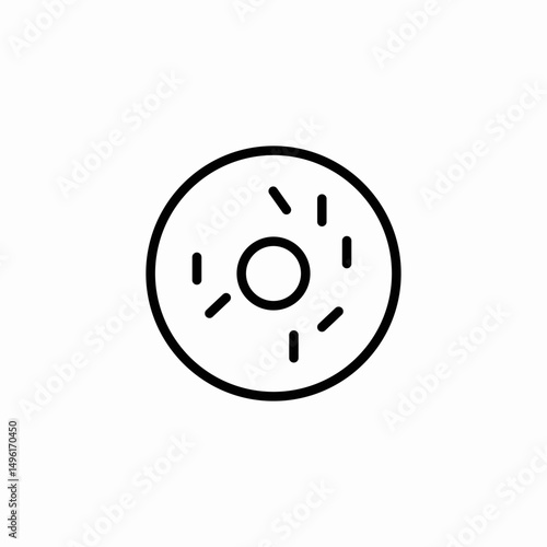 sweet donut icon sign vector