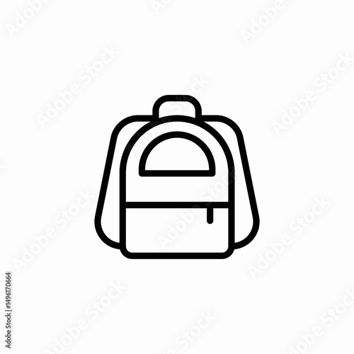 travel backpack icon sign vector