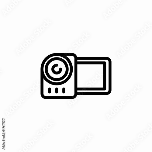 video camera icon sign vector