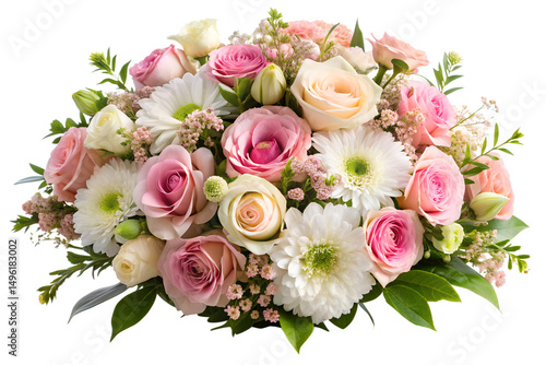 bouquet of roses isolated on white background. PNG Transparent file type with high definition quality And vibrant color grading Available.