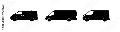 Set Of Trucks On White Background