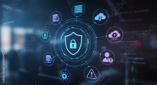 Cybersecurity Concept – Digital Protection Against Online Threats