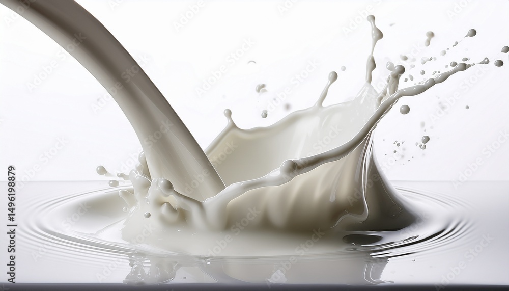 milk splash art on white surface milk splash art on white surface