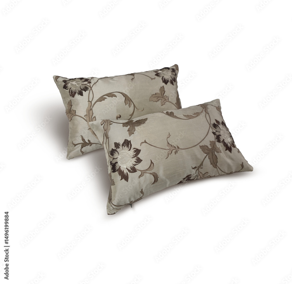 Set of decorative pillows on a white background Set of decorative pillows on a white background