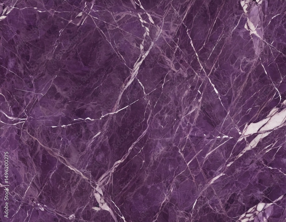 Obraz premium Captivating marble surface displaying a stunning violet purple hue intertwined with delicate white veins, creating a luxurious and artistic natural masterpiece Generative AI