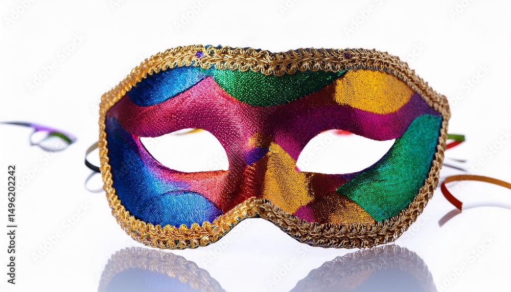 colored masquerade mask on white background concept carnival colored masquerade mask on white background concept carnival