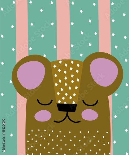 Uroczy miś wektorowa ilustracja