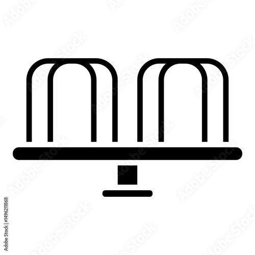 Playground roundabout, spinner, merry go round, carousel glyph solid icon