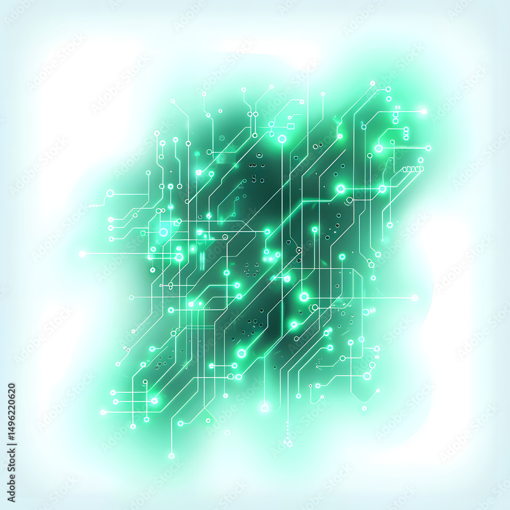Obraz premium Digital circuitry design technology lab abstract art cyber environment digital perspective futuristic concept