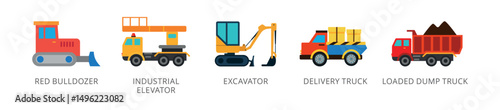 Excavator Black Icon Collection