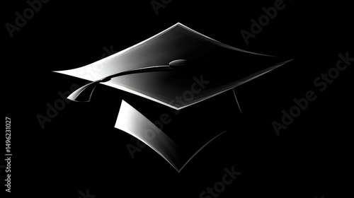 Capelo de Formatura em Tons de Cinza Escuro