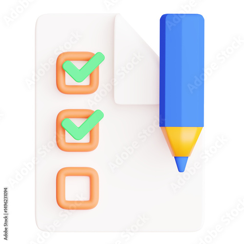 To do list 3D icon.