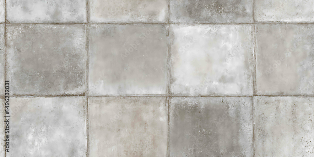 Naklejka premium aged cement pattern and vintage brick backdrop - Seamless , pattern , background , tile