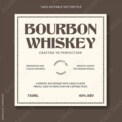 Whiskey label design vector file