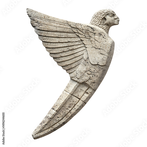 A Stone Arrow with Assyrian Lamassu Wings Divine Pr Isolated on Transparent Background