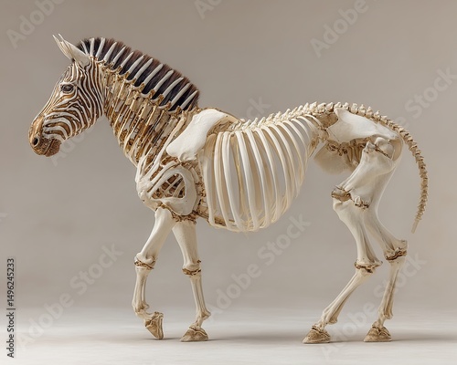 Zebra Skeleton Side View.