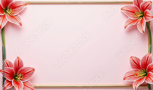 pink flower frame