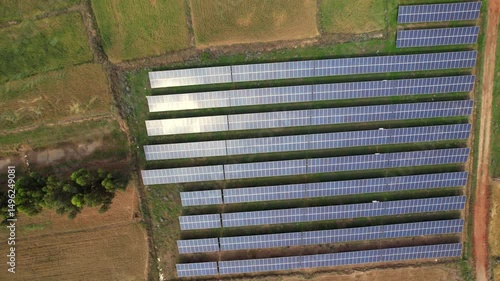 Village Vista: Solar Splendor and Rural Charm in Palli Green Oasis, Jammu and kashmir India, Aerial Symphony drone shoot Clip 10