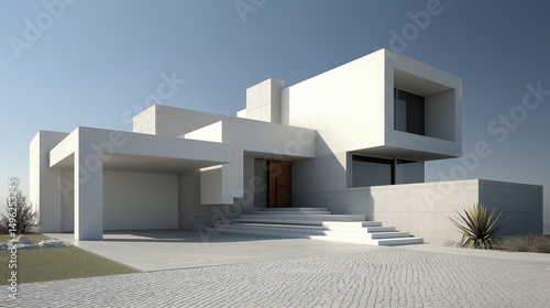 A two-story modern minimali...