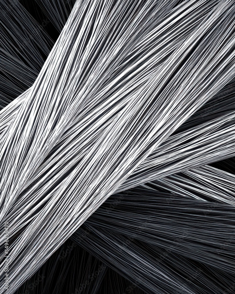 Fototapeta premium Interseção de Linhas Abstratas em Tons de Cinza