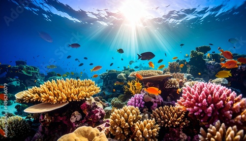 Wallpaper Mural coral reef and fishes Torontodigital.ca