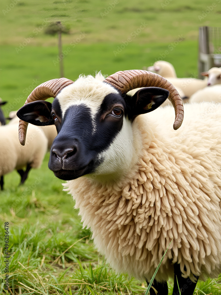 Obraz premium Freshly shorn sheep