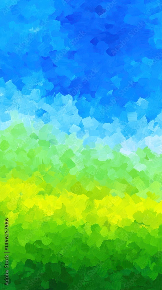 Fototapeta premium Abstração em tons de azul, verde e amarelo