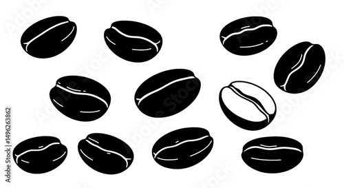 Roasted Coffee Beans: Artistic rendering of roasted coffee beans, each one a testament to the art of brewing, ready to be transformed into that perfect cup. 