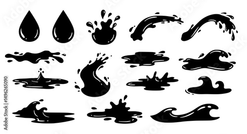 Ink Splashes in Motion: Capturing the dynamic fluidity and expressive movement of ink blots and splashes, showcasing their raw elegance and artistic potential.