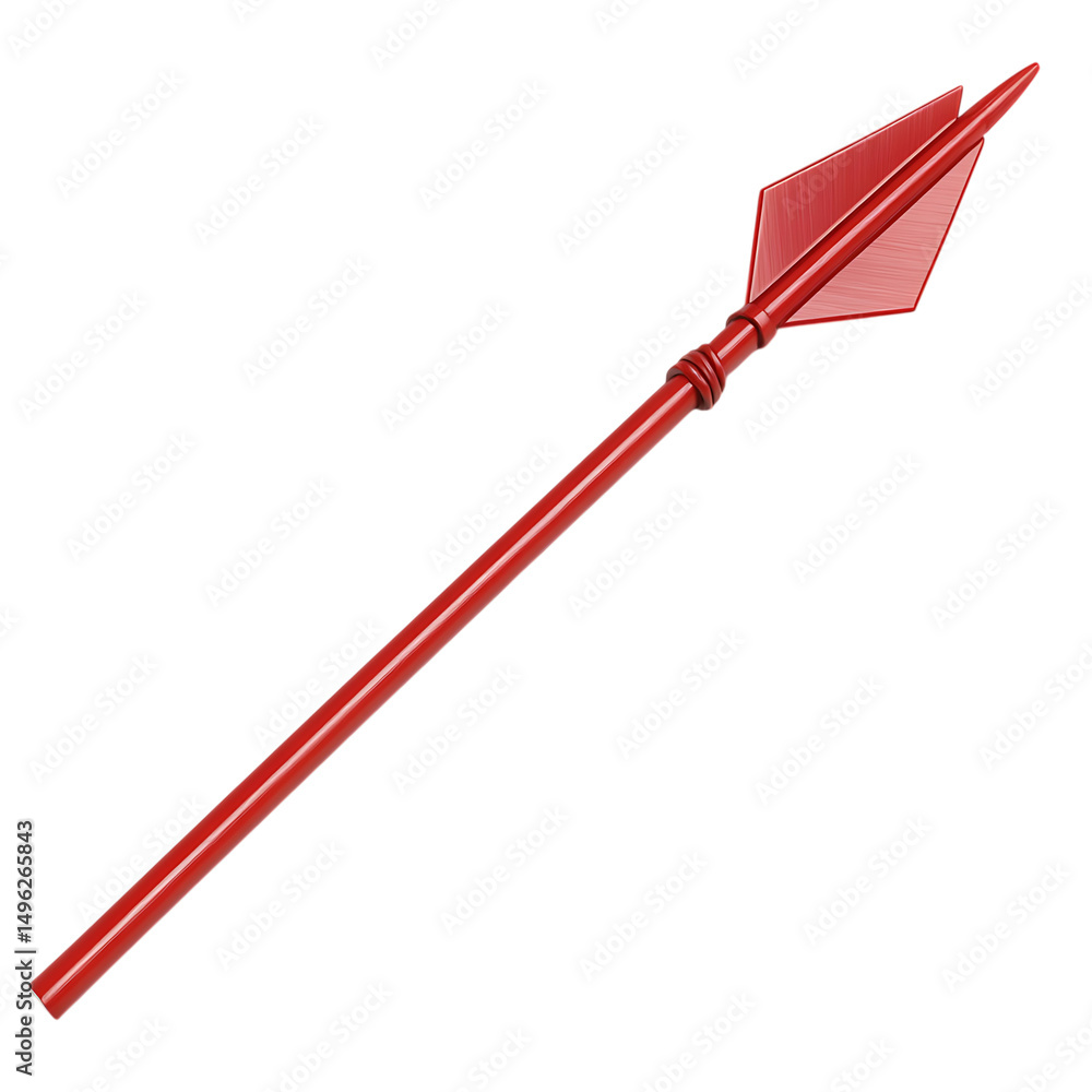 Bold Arrow with a Striking Profile and a Angle Isolated on Transparent Background Bold Arrow with a Striking Profile and a Angle Isolated on Transparent Background