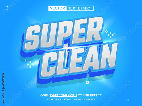 super clean editable text, font effect, 3d text for title
