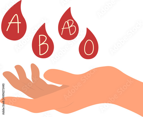 World blood donor illustration. Vector isolated.