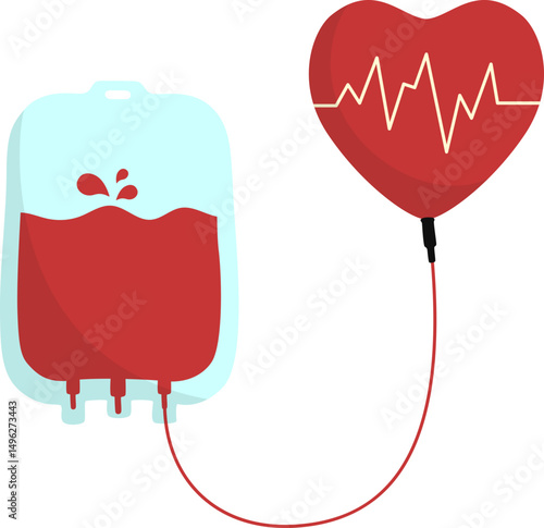 World blood donor illustration. Vector isolated.