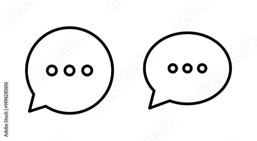 Chat icon vector. speech bubble sign and symbol. comment icon. message