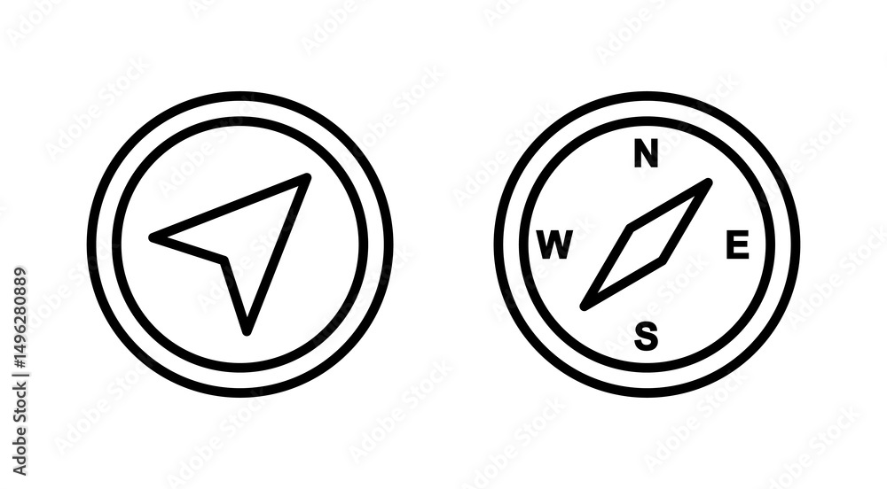 Compass icon vector. arrow compass icon sign and symbol Compass icon vector. arrow compass icon sign and symbol