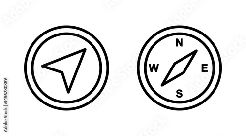 Free Download Compass icon vector. arrow compass icon sign and symbol - GFXLoad