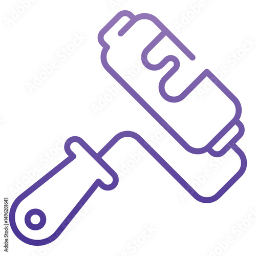 Paint Roller Gradient Icon