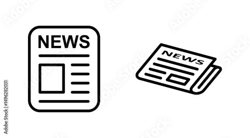 Newspaper icon vector. news paper sign and symbolign