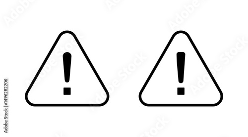 Exclamation danger icon vector. attention sign and symbol. attention sign