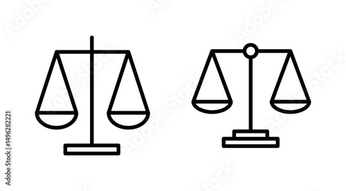 Scales icon vector. Law scale icon. Justice sign and symbol